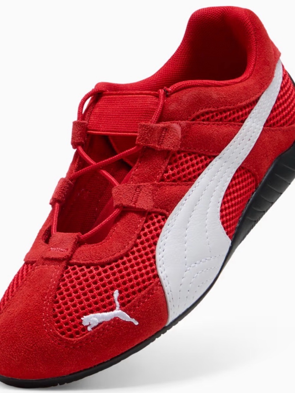 Puma Red Sneakers with White Formstripe